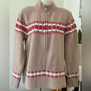 Denver Hayes  Brown and Red Patterned Sweater, XL. Almost new.